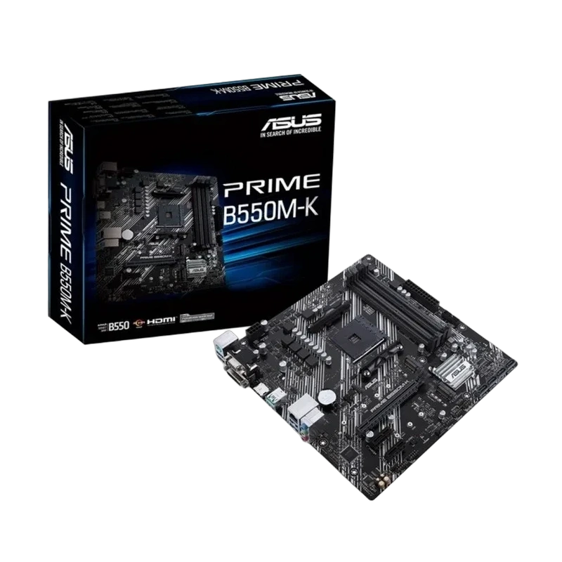 Материнская плата ASUS PRIME B550M-K (90MB14V0-M0EAY0) 2 x кабель SATA, диск с ПО, документация, задняя планка