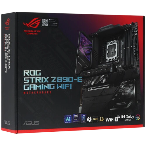 Материнская плата ASUS ROG STRIX Z890-E GAMING WIFI (90MB1IM0-M0EAY0) 2 x кабель SATA, антенна WiFi, брелок, документация, комплект наклеек