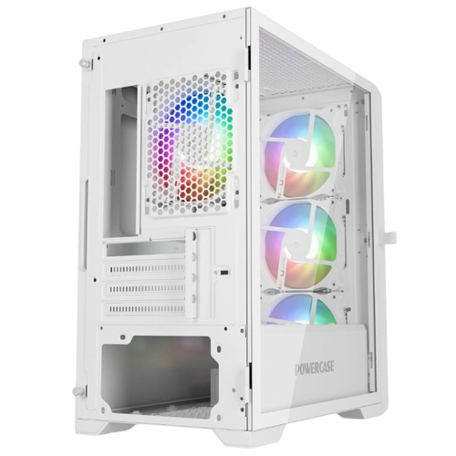 Компьютерный корпус Powercase ALISIO Micro X4W V2 TG ARGB White (CAMCXW-A4)