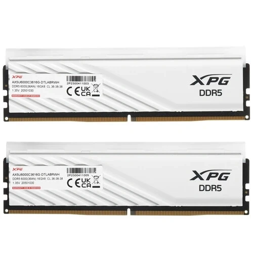 Оперативная память 32 Gb 6000 MHz ADATA XPG LANCER Blade RGB White (AX5U6000C3616G-DTLABRWH)