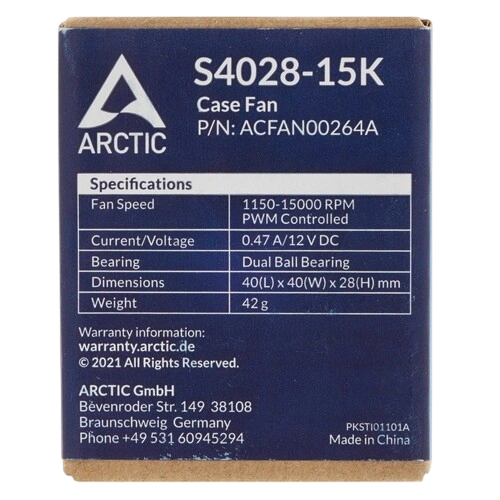 Вентилятор для корпуса Arctic Cooling S4028-15K ACFAN00264A