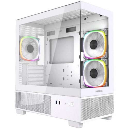 Компьютерный корпус Powercase Vision Micro M3W TG ARGB White (CVMMW-A3)