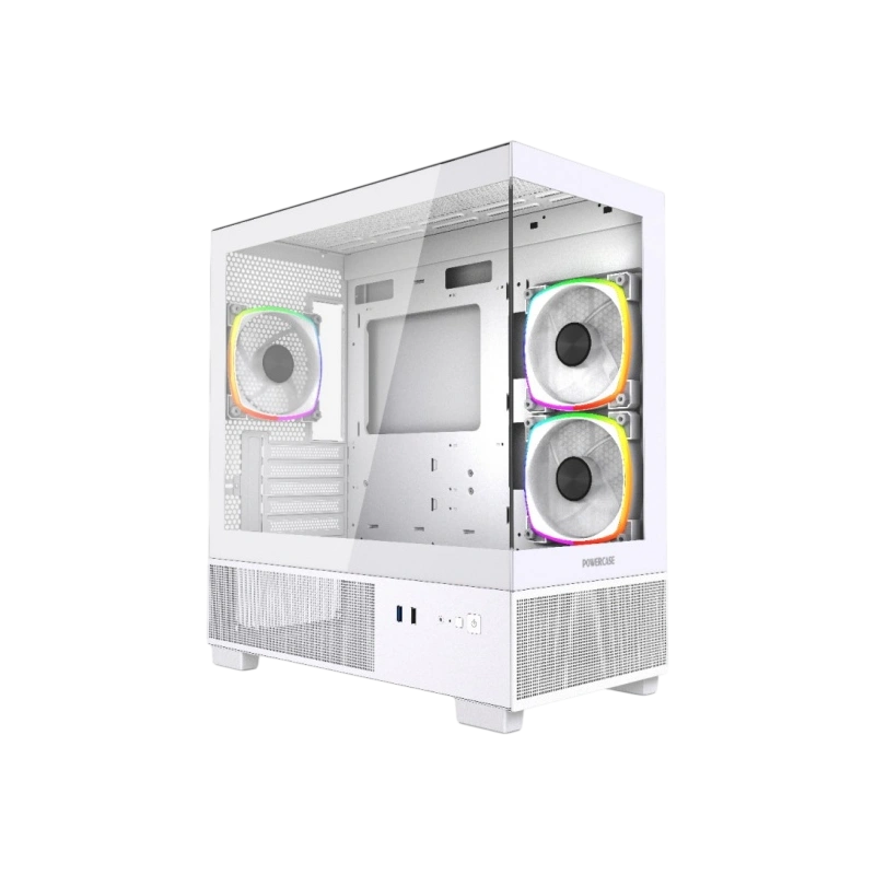 Компьютерный корпус Powercase Vision Micro M3W TG ARGB White (CVMMW-A3)
