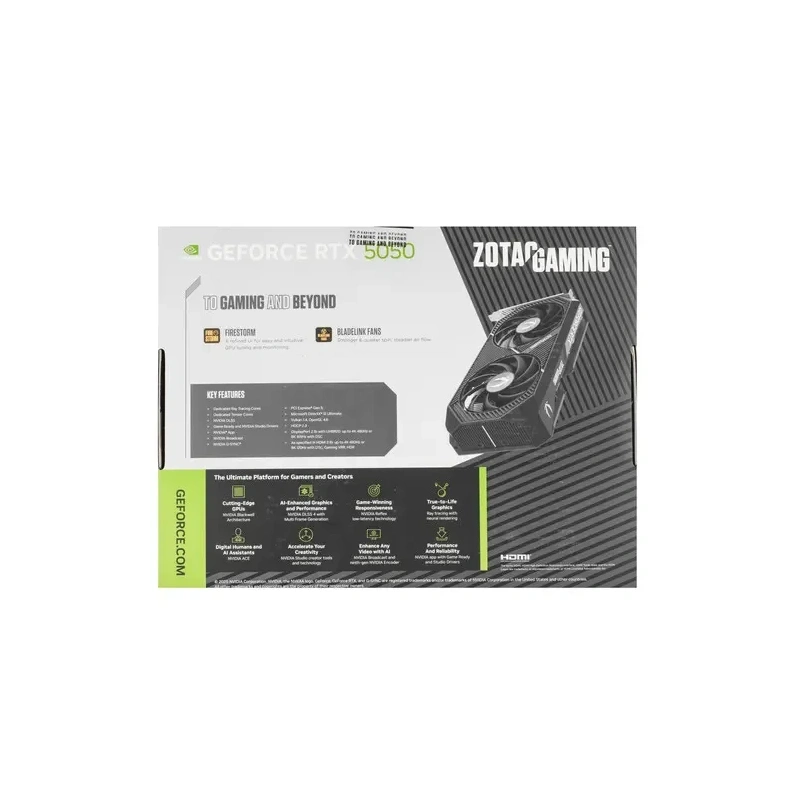 Видеокарта ZOTAC (ZT-B50500E-10M) GeForce RTX 5050 8GB Twin Edge MEDIUM PACK