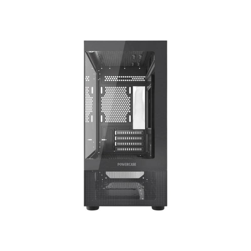 Компьютерный корпус Powercase Vision Micro M2 TG Black (CVMBM2-L0)