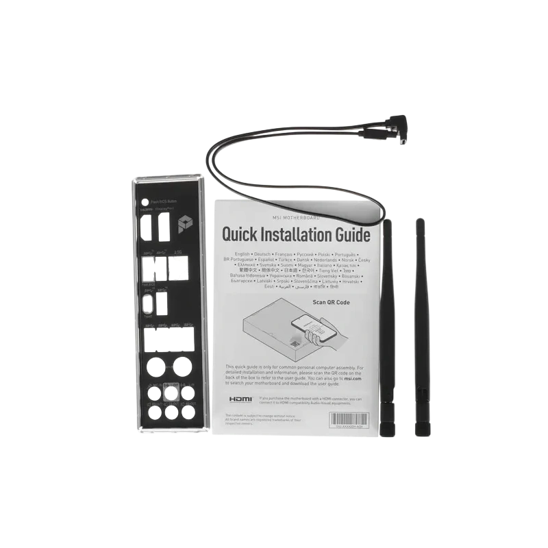 Материнская плата MSI PRO B650-P WIFI антенна Wi-Fi, документация, задняя планка, кабель SATA