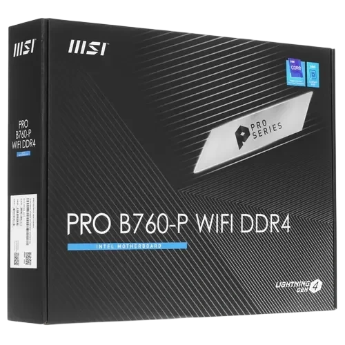 Материнская плата MSI PRO B760-P WIFI DDR4 антенна Wi-Fi, документация, задняя планка, кабель SATA
