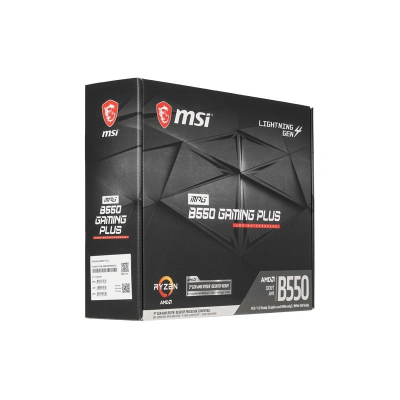 Материнская плата MSI MPG B550 GAMING PLUS 2 x кабель SATA, документация