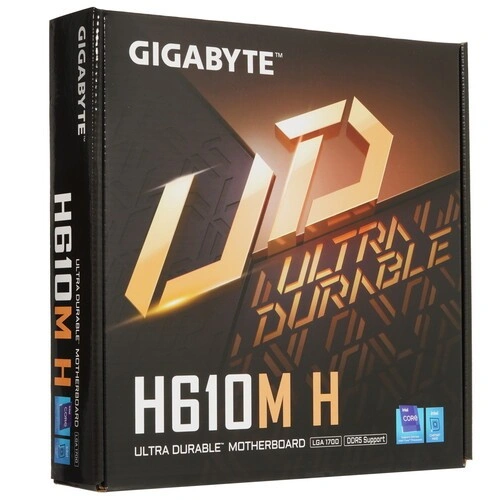 Материнская плата Gigabyte H610M H 2 x кабель SATA, документация, задняя планка
