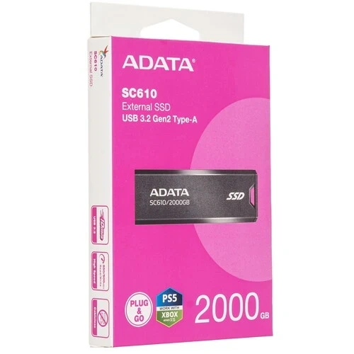 Внешний SSD ADATA XPG 2000 Gb SC610 BOXBLACK/RED (SC610-2000G-CBK/RD)