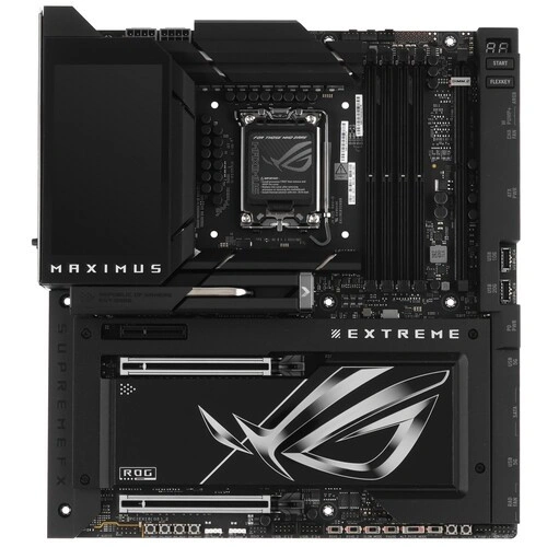 Материнская плата ASUS ROG MAXIMUS Z890 EXTREME (90MB1IA0-M0EAY0) 2 x кабель SATA, 2 x разветвитель ARGB, 2 x разветвитель для вентиляторов, Q-коннектор, антенна WiFi, держатель для вентилятора зоны ОЗУ, документация, комплект наклеек, крепеж для разъема 