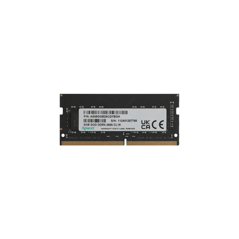 Оперативная память 8 Gb 2666 MHz Apacer SO-DIMM ES.08G2V.GNH (AS08GGB26CQYBGH)