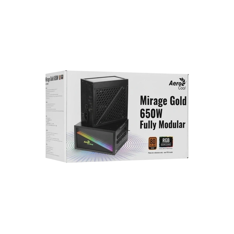 Блок питания Aerocool 650W Mirage Gold ARGB (4711099472581) документация, комплект кабелей