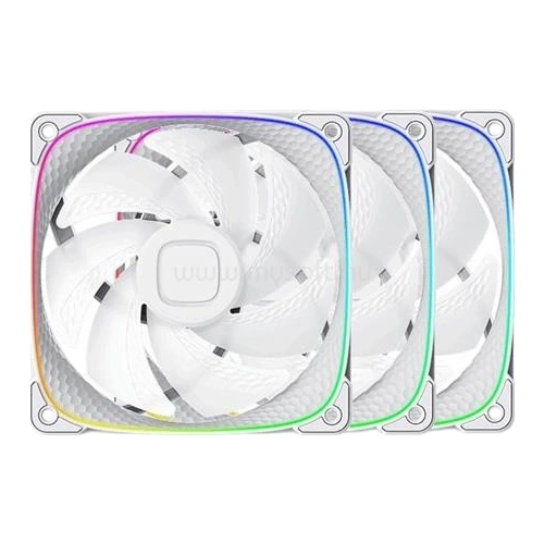 Комплект вентиляторов для корпуса Geometric Future Squama 2503W 5V ARGB White (1F2503W312001) (GF_SQM-2503W-TP)