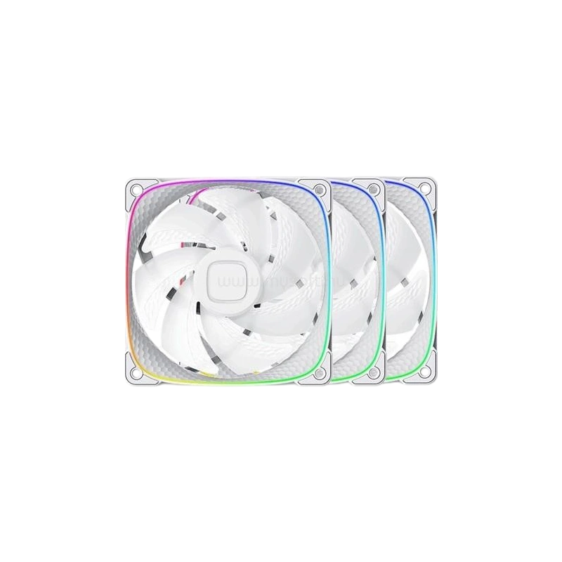 Комплект вентиляторов для корпуса Geometric Future Squama 2503W 5V ARGB White (1F2503W312001) (GF_SQM-2503W-TP)