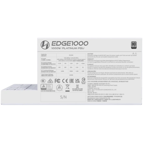 Блок питания Lian Li 1000W EG1000 White (G9P.EG1000.WE00.RU) 16 Pin (PCIe 5.1 Connector Cable Details)