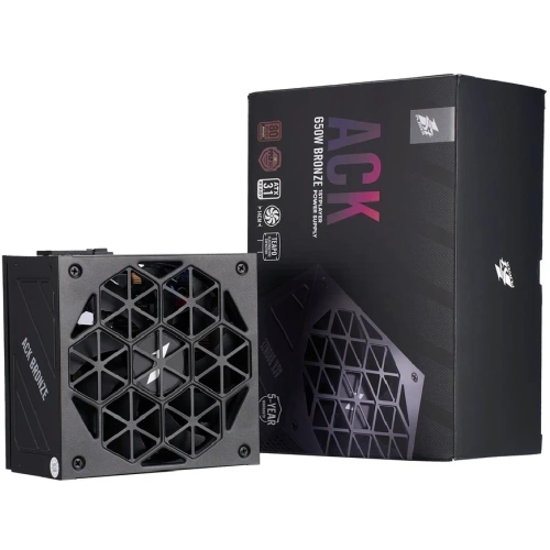 Блок питания 1STPLAYER 650W ACK BRONZE Black (HA-650AA2) 16 Pin (PCIe 5.0 Connector Cable Details)