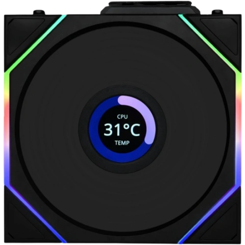 Комплект вентиляторов для корпуса Lian Li UNI FAN TL WIRELESS LCD 120 12TLLCD1W3B ARGB Black (G99.12TLLCD1W3B.R0)