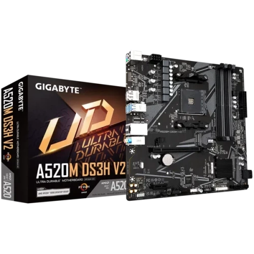 Материнская плата Gigabyte A520M DS3H V2 документация, задняя планка