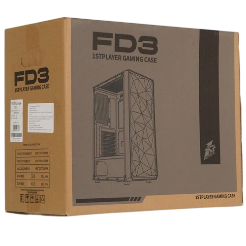 Компьютерный корпус 1STPLAYER FD3 FRGB Black (FD3-BK-4F1) документация