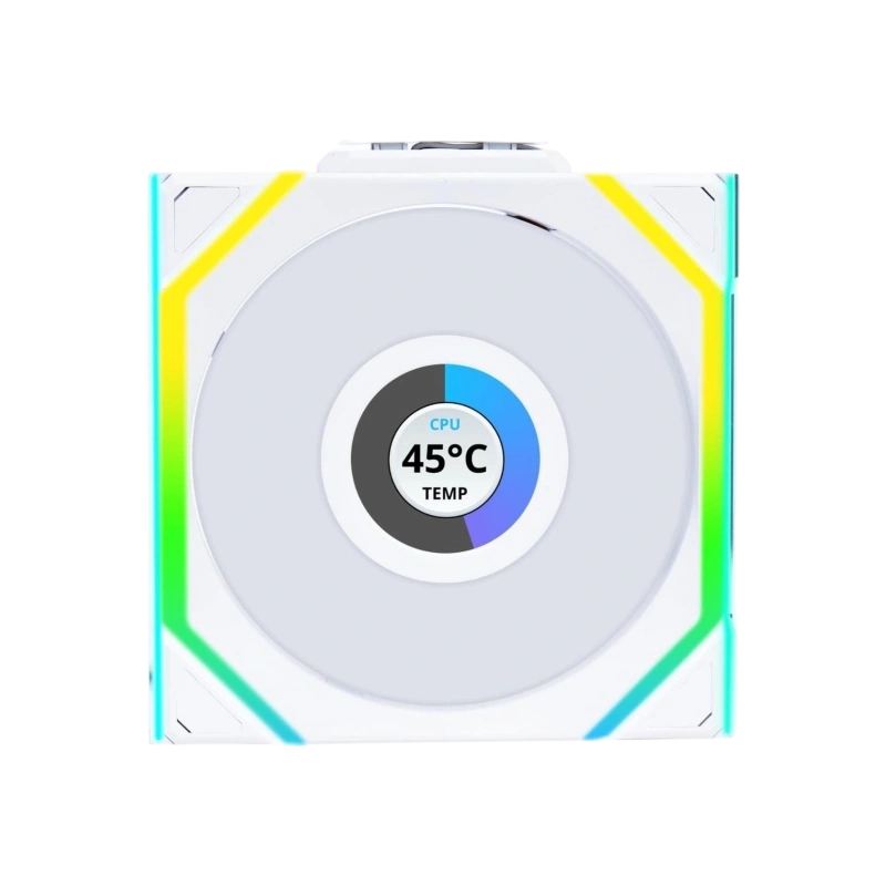 Вентилятор для корпуса Lian Li UNI FAN SL WIRELESS LCD 120 12SLLCD1W1W ARGB White (G99.12SLLCD1W1W.R0) документация, набор кабелей