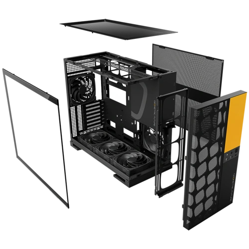 Компьютерный корпус Geometric Future Model 5 ARGB Vent Black Yellow with fans (1AM5VTBY01100) документация, набор крепежа