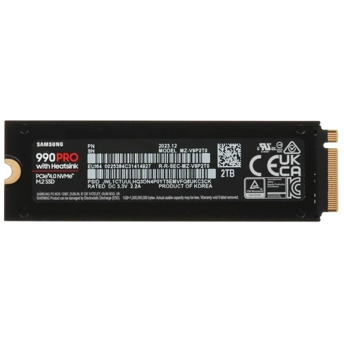Твердотельный накопитель Samsung 2000 Gb 990 PRO (MZ-V9P2T0CW)