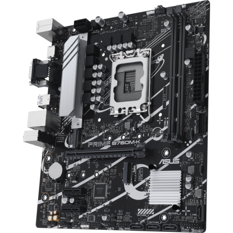 Материнская плата ASUS PRIME B760M-K (90MB1FI0-M1EAY0) 2 x кабель SATA, документация, задняя планка