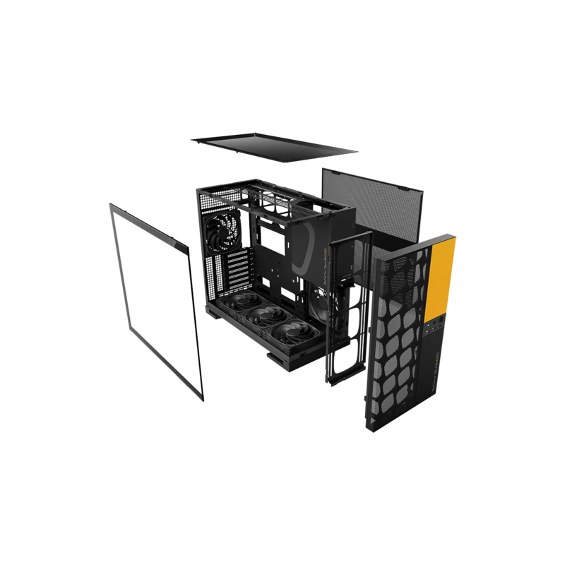 Компьютерный корпус Geometric Future Model 5 ARGB Vent Black Yellow with fans (1AM5VTBY01100)