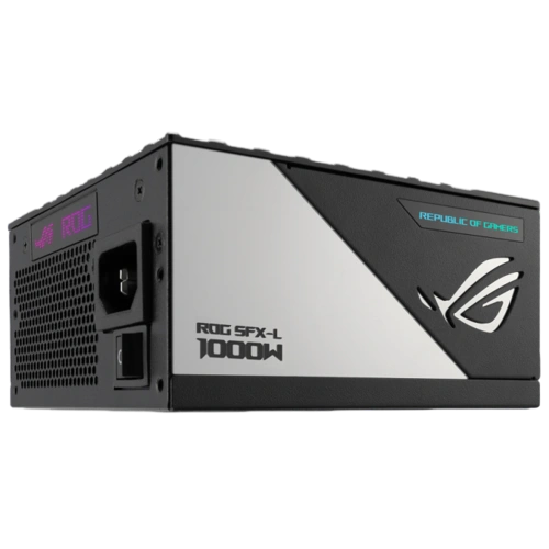 Блок питания ASUS 1000W ROG-LOKI-1000P-SFX-LGAMING (90YE00N1-B0NA00) адаптер SFX-ATX, документация, кабель синхронизации RGB-подсветки, комплект кабелей