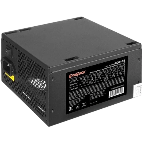 Блок питания ExeGate 800W 800PPE Black (EX260647RUS) OEM