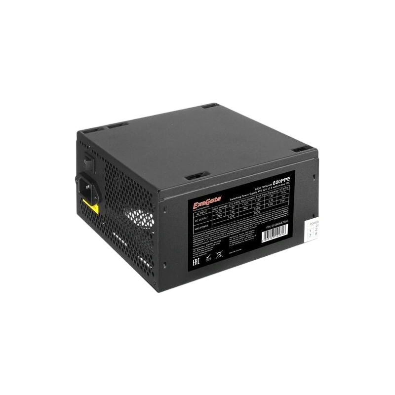 Блок питания ExeGate 800W 800PPE Black (EX260647RUS) OEM