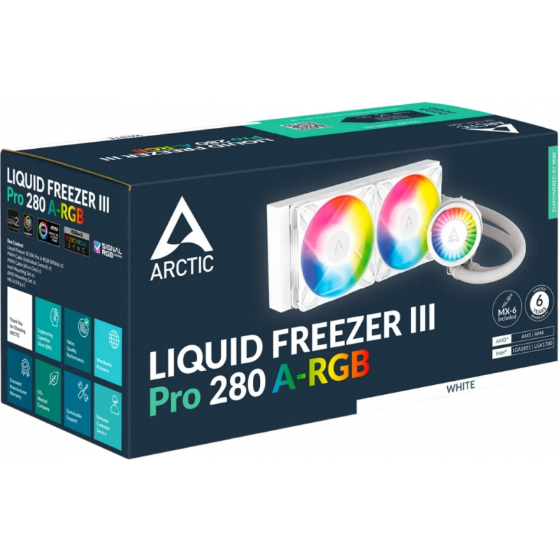 Система жидкостного охлаждения для процессора Arctic Cooling Liquid Freezer III Pro 280 A-RGB White (ACFRE00187A)