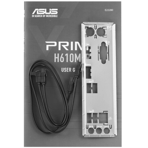 Материнская плата ASUS PRIME H610M-R-SI (90MB1GL0-M0ECY0) 2 x кабель SATA, документация, задняя планка