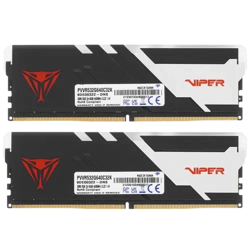 Оперативная память 32 Gb 6400 MHz PATRIOT VIPER VENOM RGB (PVVR532G640C32K)