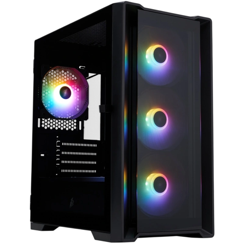 Компьютерный корпус 1STPLAYER TRILOBITE T4-G GLASS FRGB Black (T4-G-BK-4F1)
