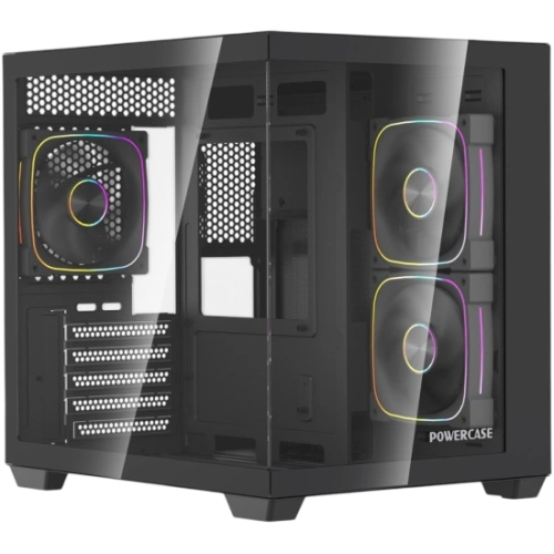 Компьютерный корпус Powercase Vision Micro M5CB TG ARGB Black (CVMM5CHB-A3)