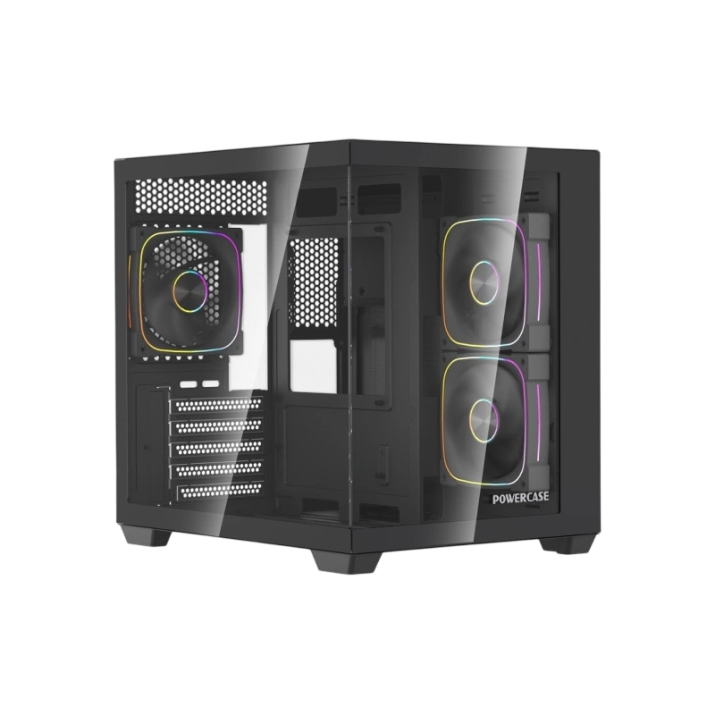 Компьютерный корпус Powercase Vision Micro M5CB TG ARGB Black (CVMM5CHB-A3)