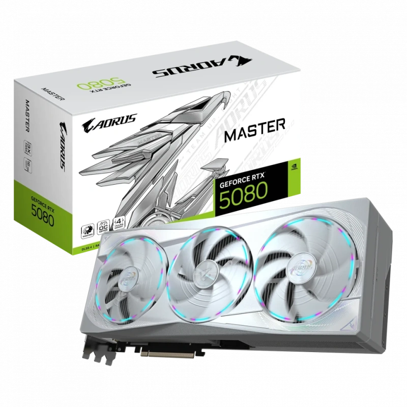 Видеокарта Gigabyte (GV-N5080AORUSM ICE-16GD) GeForce RTX 5080 16GB AORUS MASTER ICE