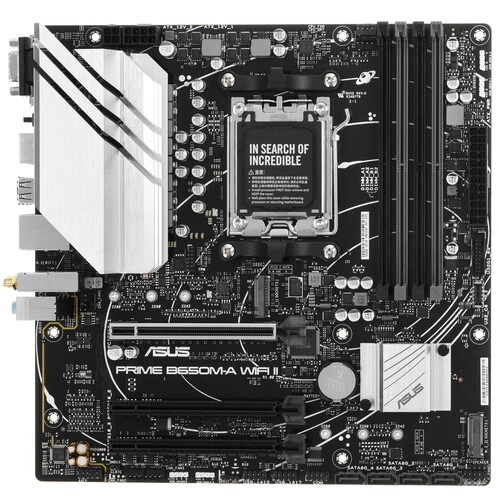 Материнская плата ASUS PRIME B650M-A WIFI II (90MB1EG0-M0EAY0) 2 x кабель SATA, антенна Wi-Fi, документация, задняя планка, крепеж для разъема M.2