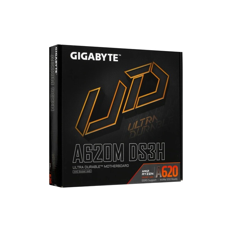 Материнская плата Gigabyte A620M DS3H x кабель SATA, документация, задняя планка