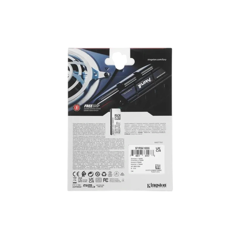 Твердотельный накопитель Kingston 1000 Gb FURY RENEGADE (SFYRSK/1000G) BOX