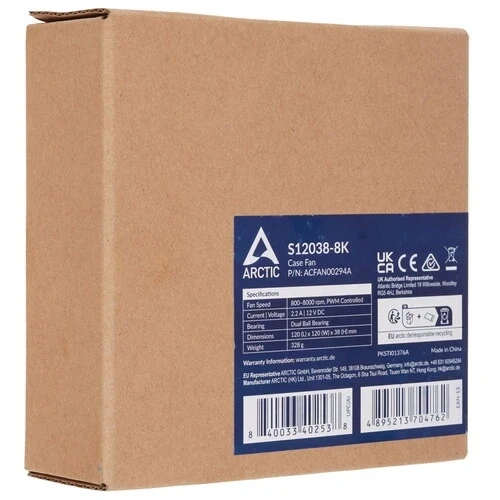 Вентилятор для корпуса Arctic Cooling S12038-8K (ACFAN00294A)