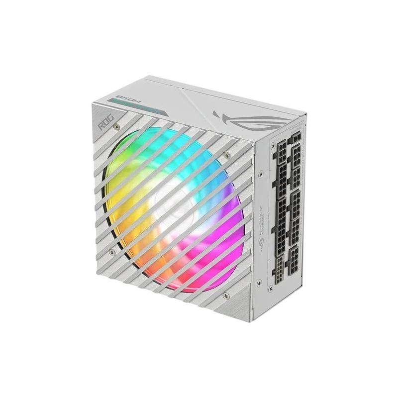Блок питания ASUS 850W ROG-LOKI-850P-WHITE-SFXL-GAMING RGB White (90YE00N2-B0NA00) 16 Pin (PCIe 5.0 Connector Cable Details) адаптер SFX-ATX, комплект кабелей, комплект крепежа