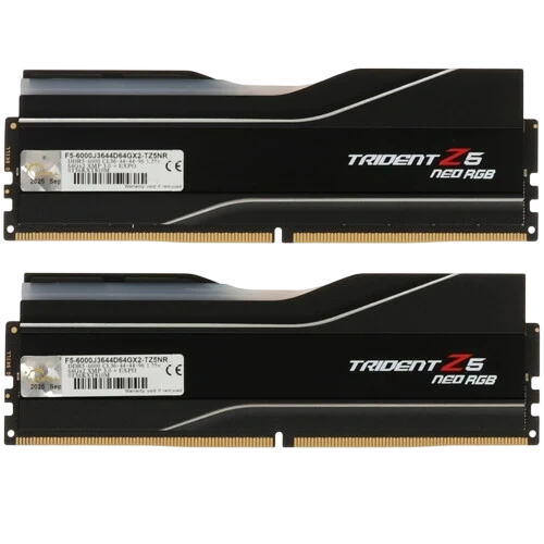 Оперативная память 128 Gb 6000 MHz G.Skill TRIDENT Z5 Neo RGB Black (F5-6000J3644D64GX2-TZ5NR)
