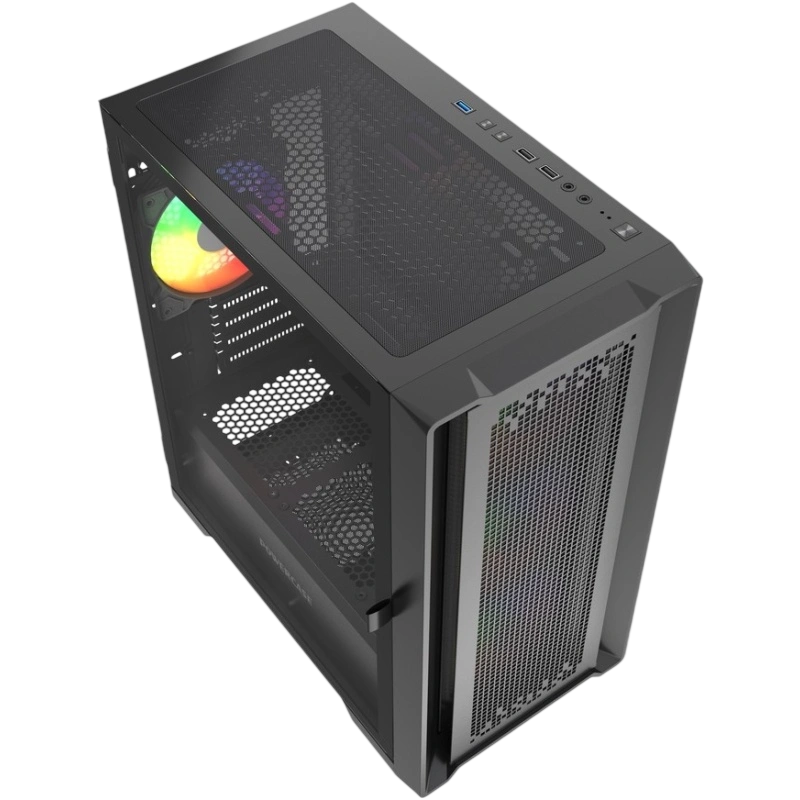 Компьютерный корпус Powercase ByteFlow Micro LE ARGB Black (CAMBFB-A4-LE)