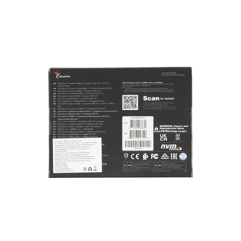 Твердотельный накопитель ADATA XPG 4000 Gb LEGEND 960 MAX (ALEG-960M-4TCS) BOX