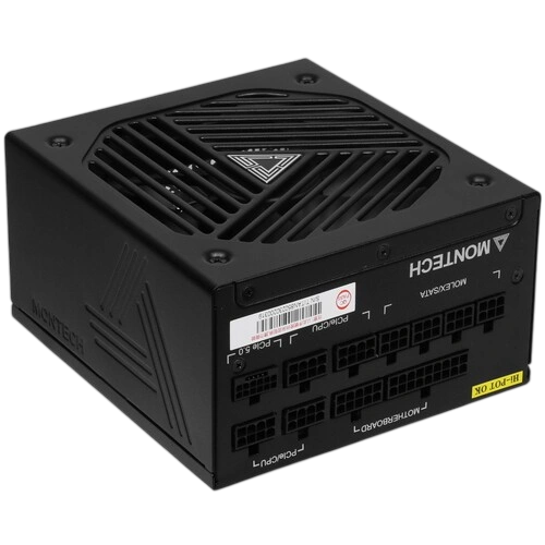 Блок питания Montech 850W TITAN GOLD Black (TIS0124) 16 Pin (PCIe 5.0 Connector Cable Details) документация, комплект кабелей, чехол