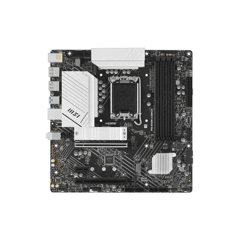Материнская плата MSI PRO B760M-A DDR4 II документация, задняя планка, кабель SATA, крепеж для разъема M.2