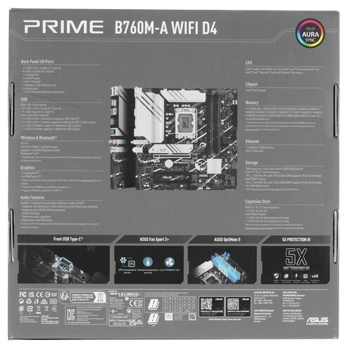 Материнская плата ASUS PRIME B760M-A WIFI D4 (90MB1CX0-M1EAY0)